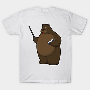 Bear as Teacher with Book & Pointer T-Shirt
